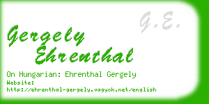 gergely ehrenthal business card